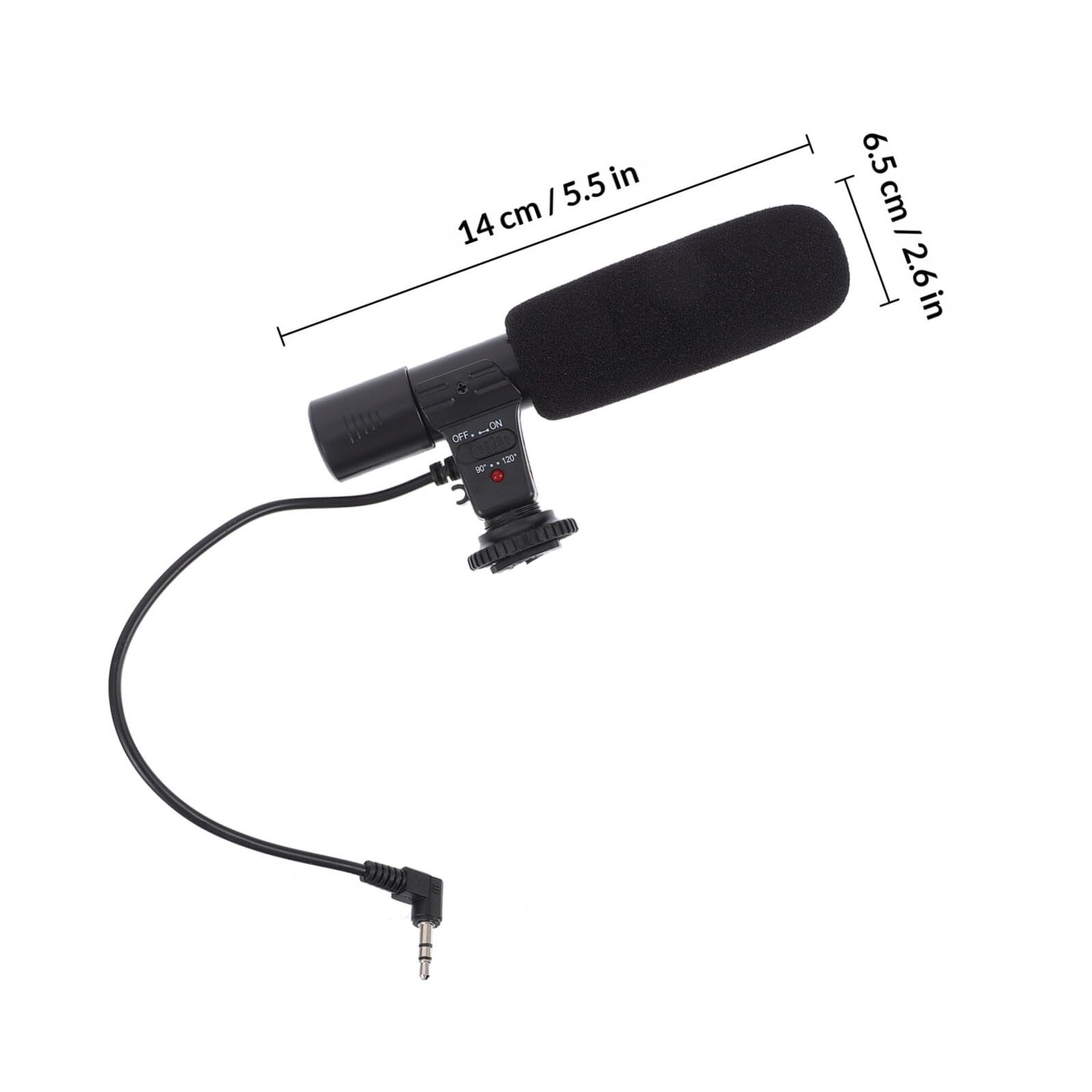 Veemoon Micrófono para Cámara DSLR Alta Sensibilidad y Diseño Portátil, Accesorio Adecuado para Grabación y Entrevistas Cámara o Teléfono