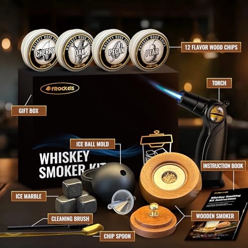 Kit de ahumador de whisky de 22 piezas con antorcha para tus veladas en casa 3