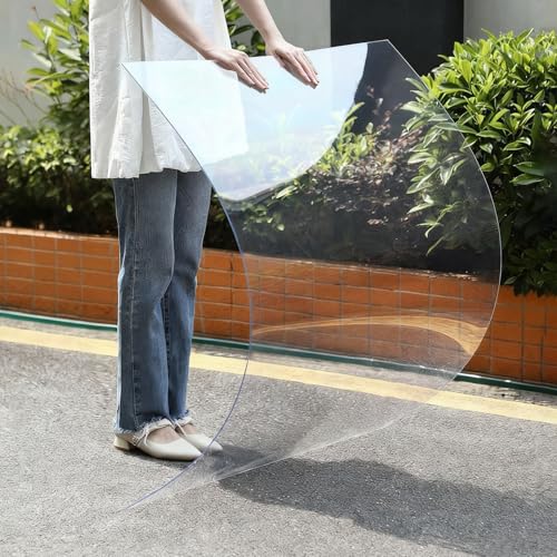 Hoixin ポリカーボネート屋根シート 窓ドアキャノピー 軽量透明アクリル板 耐衝撃性 防雨 防雪 紫外線防止 PC耐久ボード 防雨断熱材 厚さ1/1.5/2/3mm 高い透明性 様々な場面で使用に適している(透明厚さ1.5mm,156x100cm)