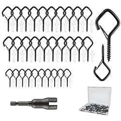 TOHADRILL 30 Piezas Alcayatas Pared (M3×10+M5×20),...: DISEÑO INNOVADOR EN FORMA DE Q: nuestros ganchos para colgar en la pared cuentan con un diseño único en forma de Q que evita eficazmente que los objetos colgados se deslicen accidentalmente. Son especialmente adecuados para colgar guirnaldas de luces...