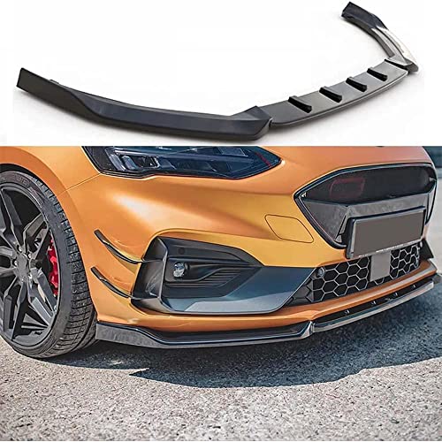 SPGBK Voiture Becquets Avant Pare-Chocs LèVre pour Ford Focus mk4 St/St-Line 2019-2021, Pare-Chocs De Voiture Spoiler Séparateur Diffuseur Protecteur du Corps Kit,Matte Black