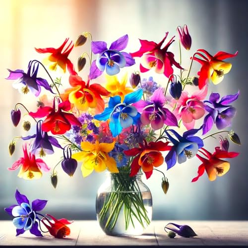 Unique Multicolor Aquilegia Seed Mix 40+ Seeds for Planting Non-GMO Also Known as Columbine or Granny's Bonnet