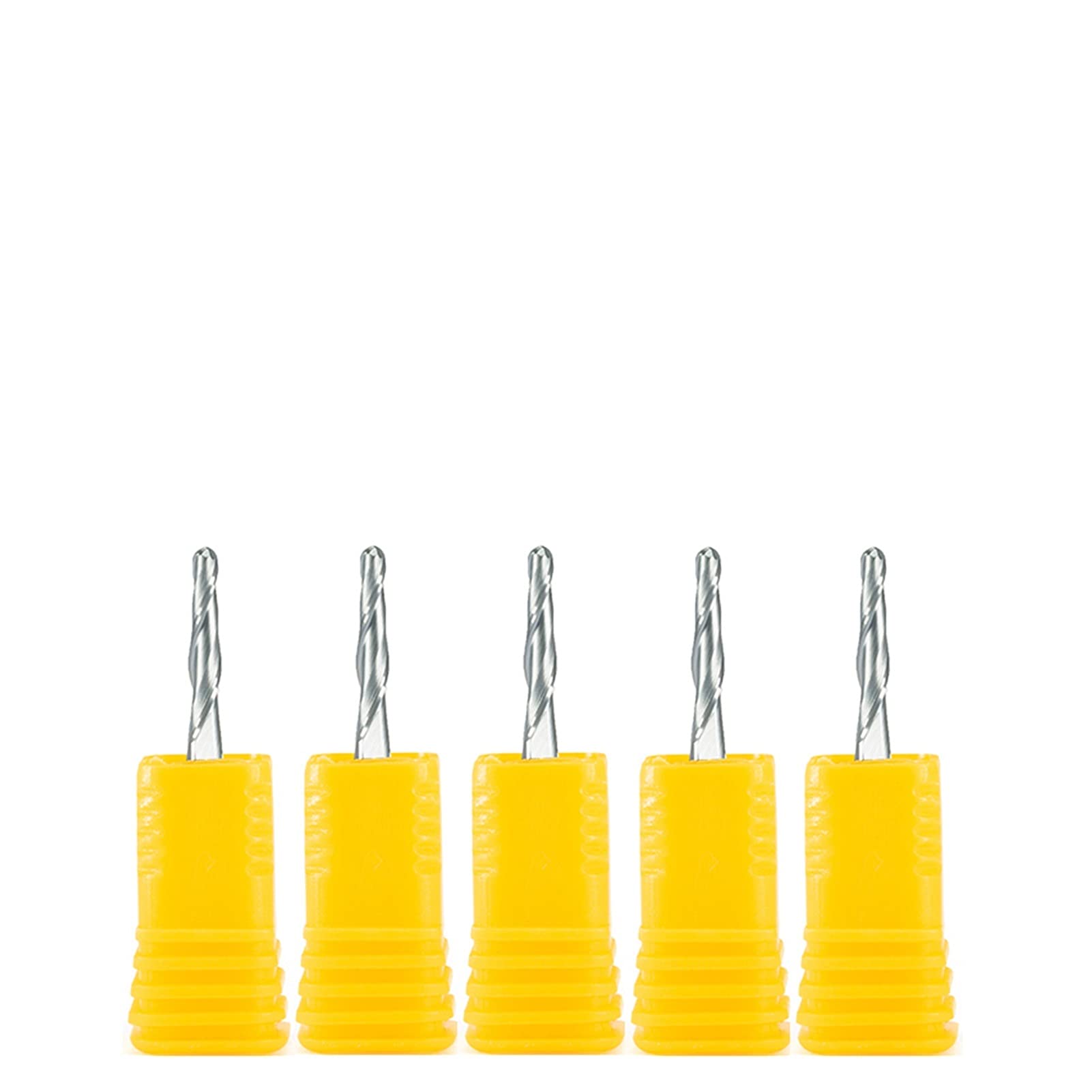 Cortador de fresado de superficie 10pcs R0.25 * D3.175 * 15 * 38L * 2F HRC55 Tungsteno Carburo de carburo con recubrimiento de carburo de la bola de la cabeza de la cabeza del grano de la cabeza del t