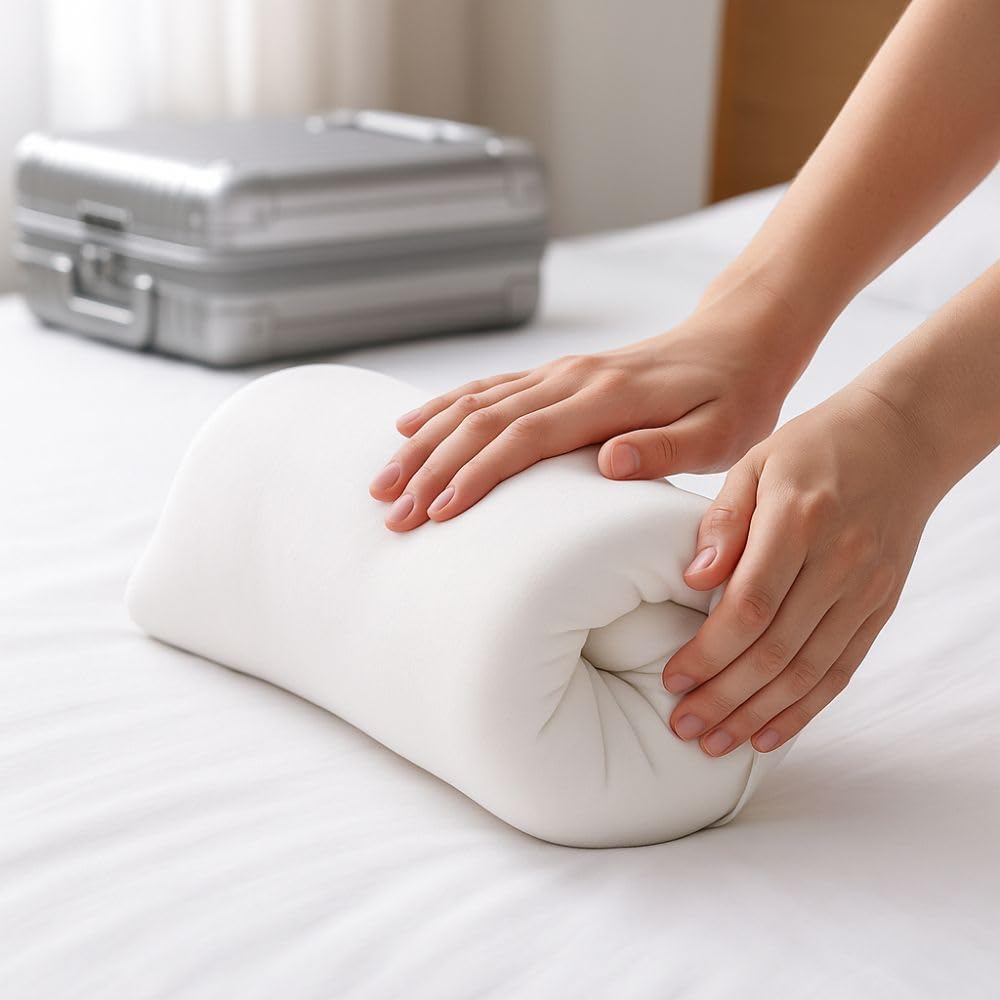 Inphysio - Almohada Confort Ultime - Almohada viscoelástica de Espuma Alemana de Alta Densidad 57 x 35 x 12 cm - Almohada ergonómica y Funda Suave y Transpirable - Alivio para el Cuello y los Hombros