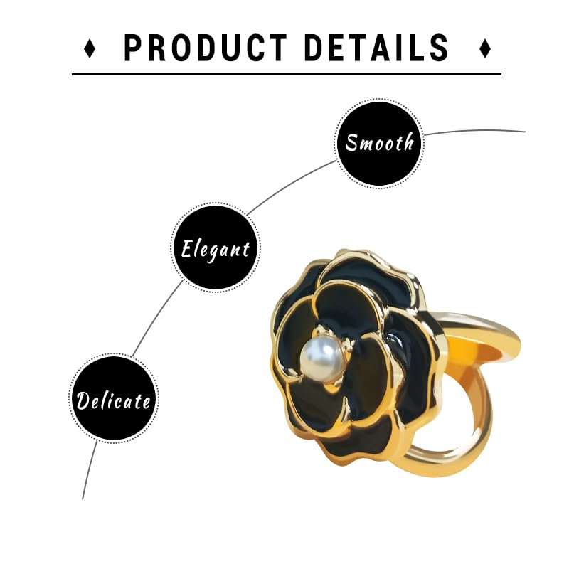 Image of 3pcs Elegant Rhinestone Daisy FLowers Scarf ring Buckle for Lady Heart Crystal Rhinestone Scarves Clip Buckle for women