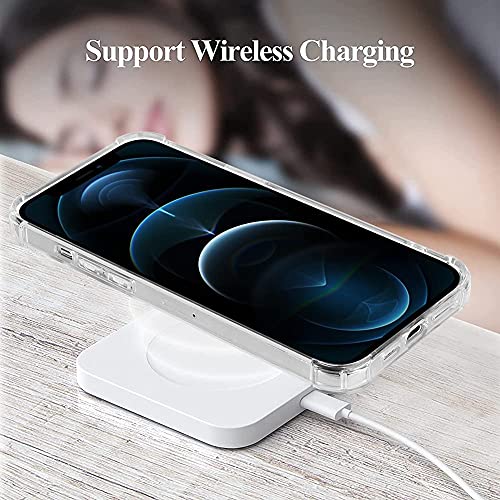 Coque iPhone 15 Pro transparente rigide PC TPU bonhomme de neige blanc 6.1 pouces