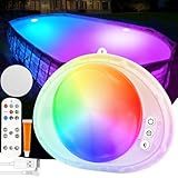 LanPool Rechargeable Pool Lights, 2025 Upgraded Underwater Submersible Swimming LED Pool Light with Remote Control,Waterproof Magnetic Pools Lights for Inground Above Ground Pools,Hot tub-1pc