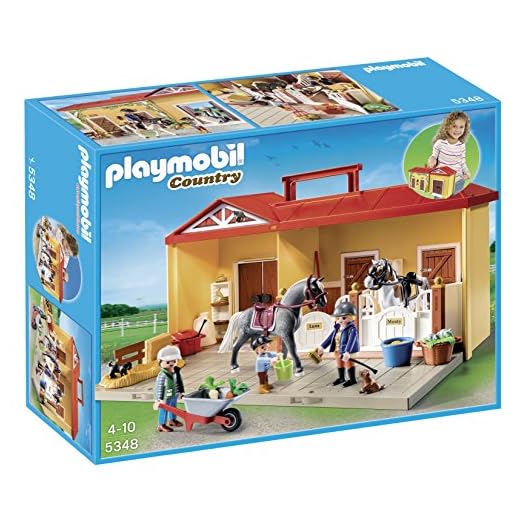 Playmobil Granja de Ponis - Maletín establo de Caballos (5348)