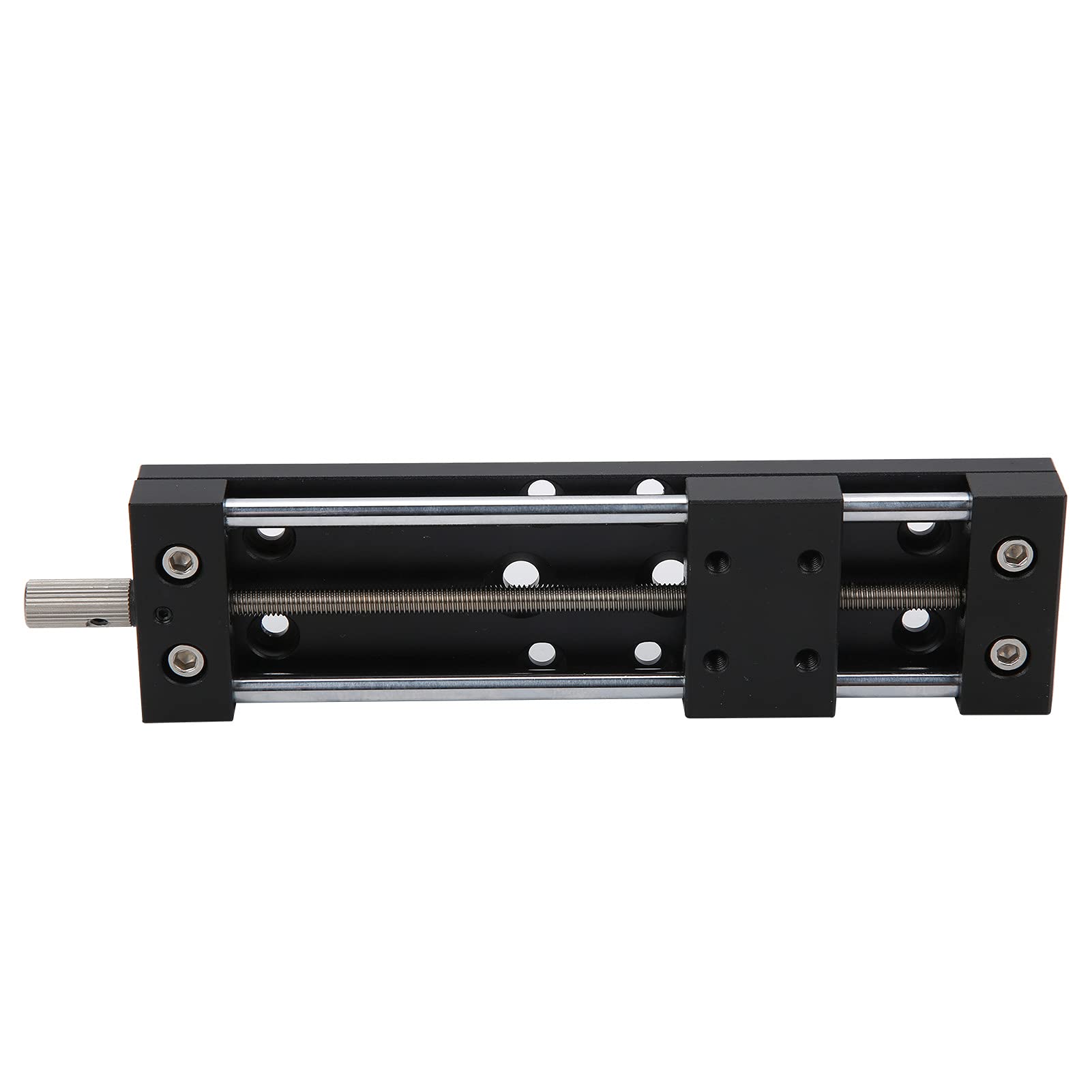 FLEXMAN Manual X Axis Linear Stage, 95mm Stroke Sliding Stage Platform, X Axis Dovetail Guide Linear Table with Gear Rotating Handle for Optical Equipment, Measuring Devices