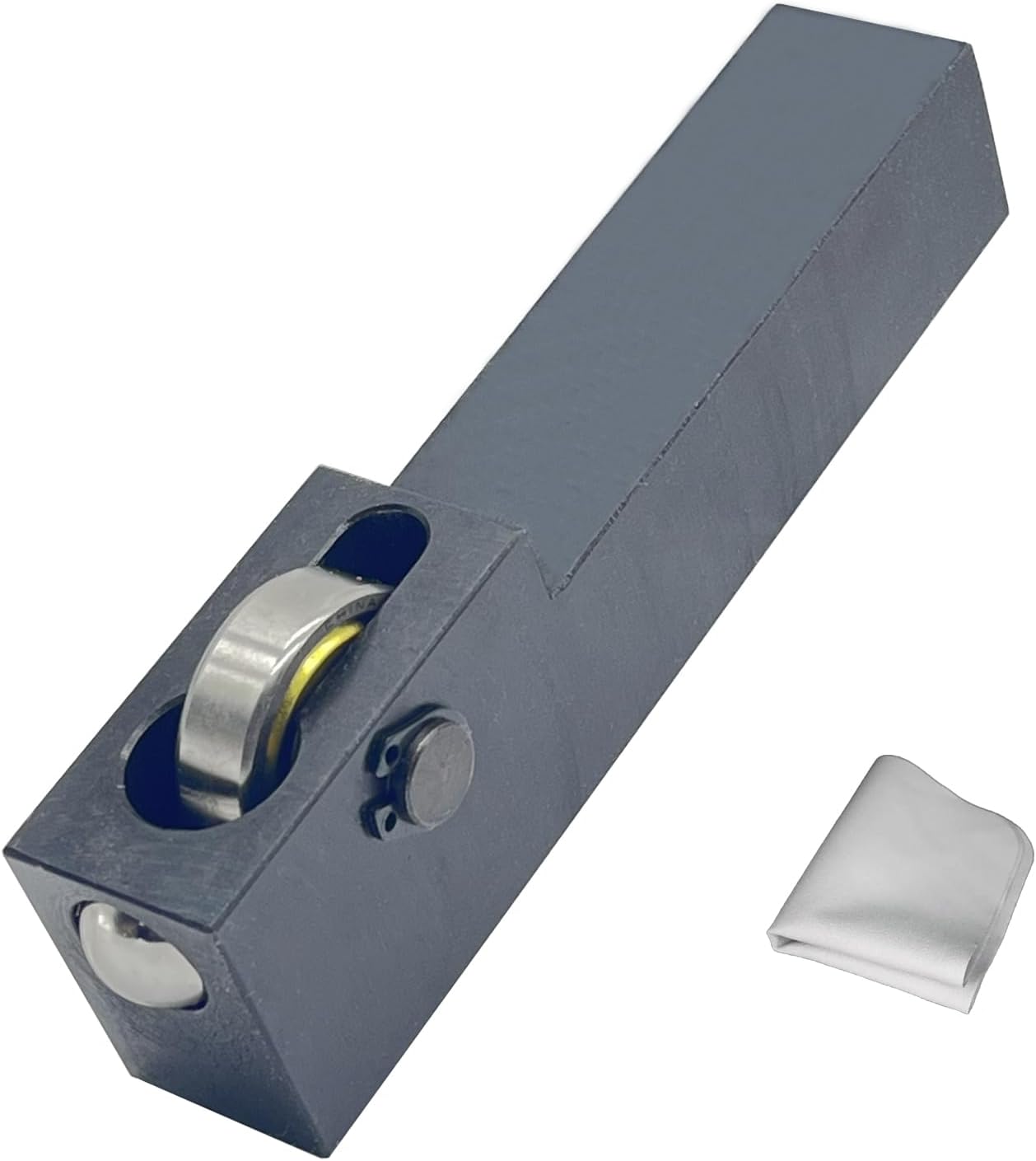 Mini Lathe Roller Burnishing Tool,surface conditioning tool lathe burnishing tool,lathe accessories with Bearing Steel Balls,Metal Surface Finishing with polishing cloth fit HRC18-68 (25*25*135mm)