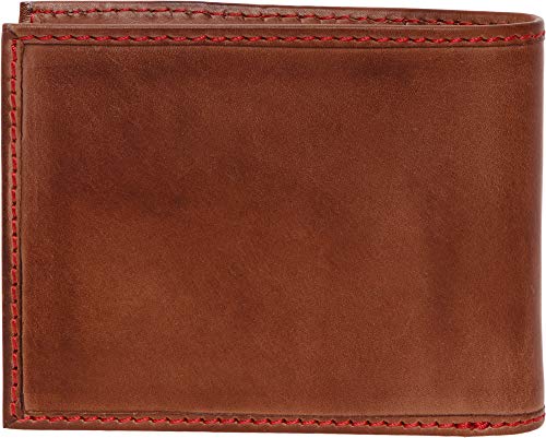 Rawlings Mens Tanned-leather Baseball Stitch Embroidered Wallet - (Dark Brown)3