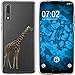 Produktbild PhoneNatic Case kompatibel mit Huawei P20 Silikon-Hülle Vektor Tiere Giraffe M8