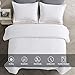 Maple&Stone White Quilt Set Queen Size, Lightweight Bedspread Ultrasonic Chevron Pattern Light Coverlet for All Season Comforter Bedding Decor - 3 Piece Full Bed Cover Sets