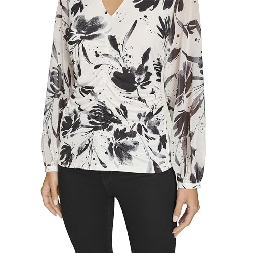 Image of Calvin Klein Women's V-Neck Long Sleeve Top