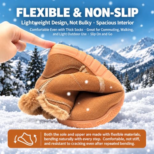 Mens Womens Snow Boots Winter Warm Waterproof Shoes Fur Lined Ankle Booties - image 6