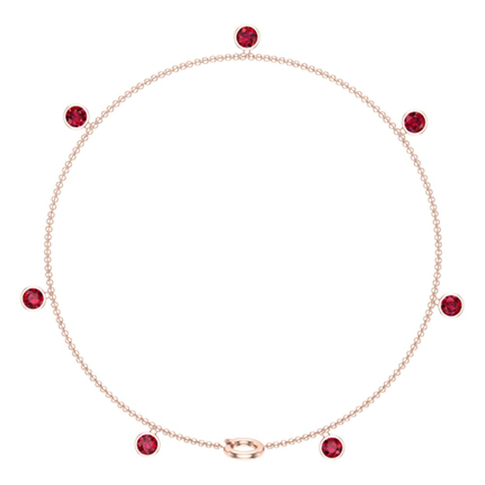 14k (585) Rose Gold and Ruby Designer Bracelet for Women