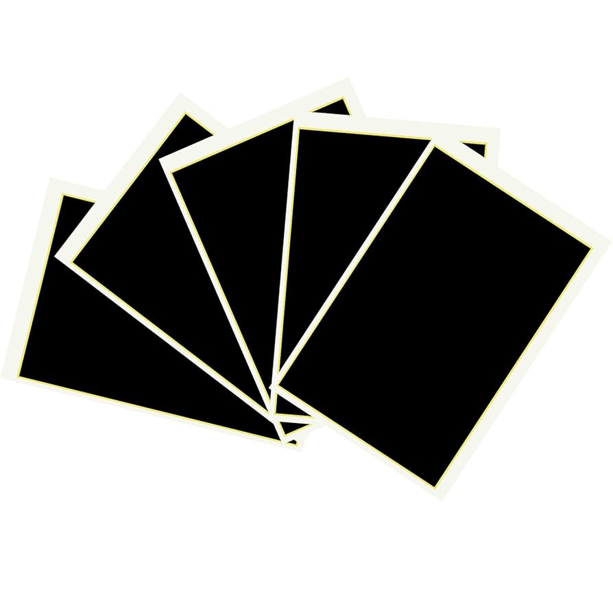 Papel Para Grabado Láser - 5 Hojas 39x27 Cm, Color Negro, Para Vidrio/Metal/Cerámica