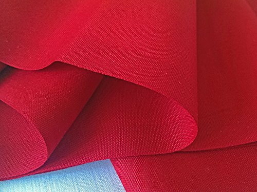 布人倶楽部 綿100% 無地オックス 108cm幅 (赤, 1m)