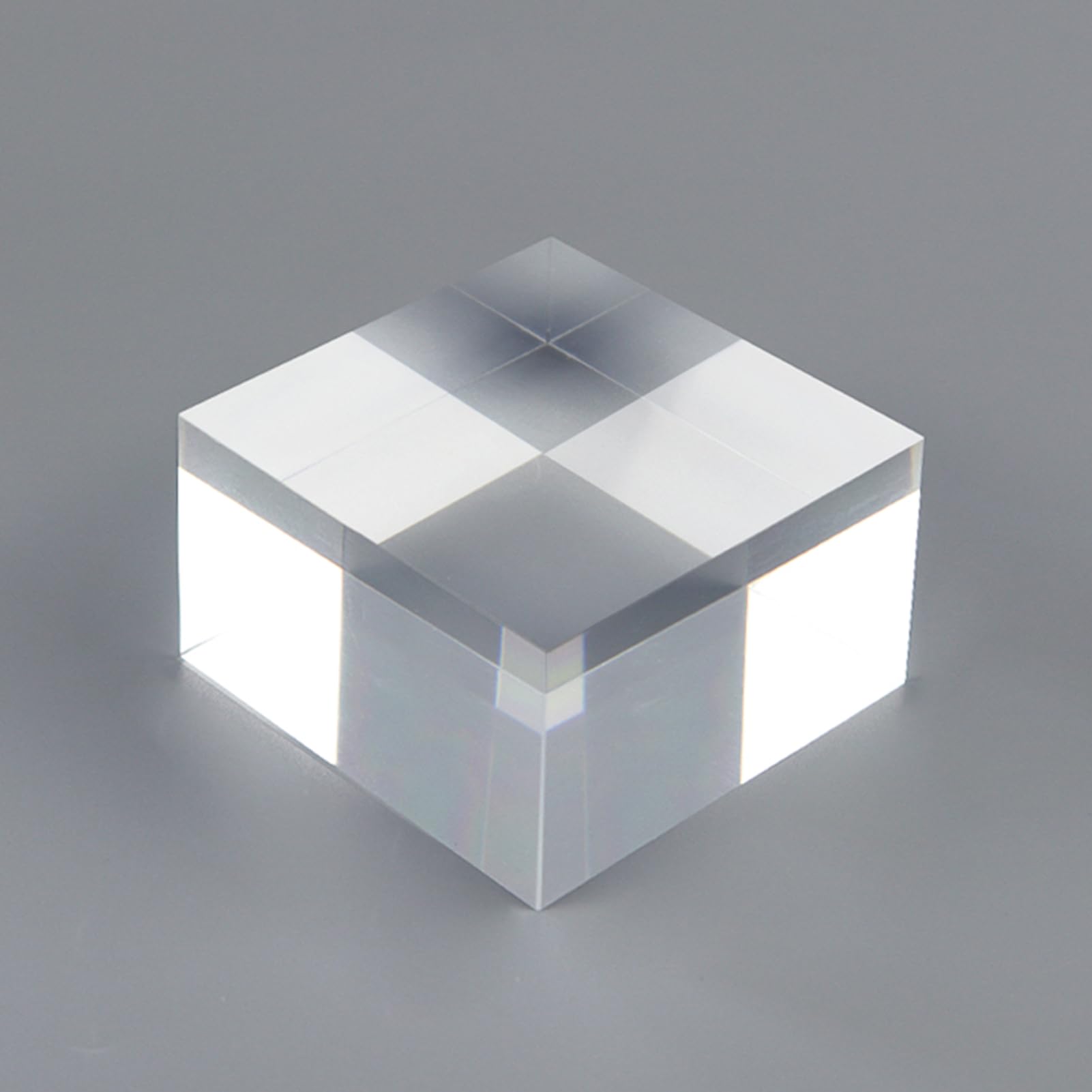 RISHORI 10 Pieces Side Length 5cm Clear Acrylic Square Display Blocks Smooth Solid Cube Display Stand for Bussiness Events,3cm