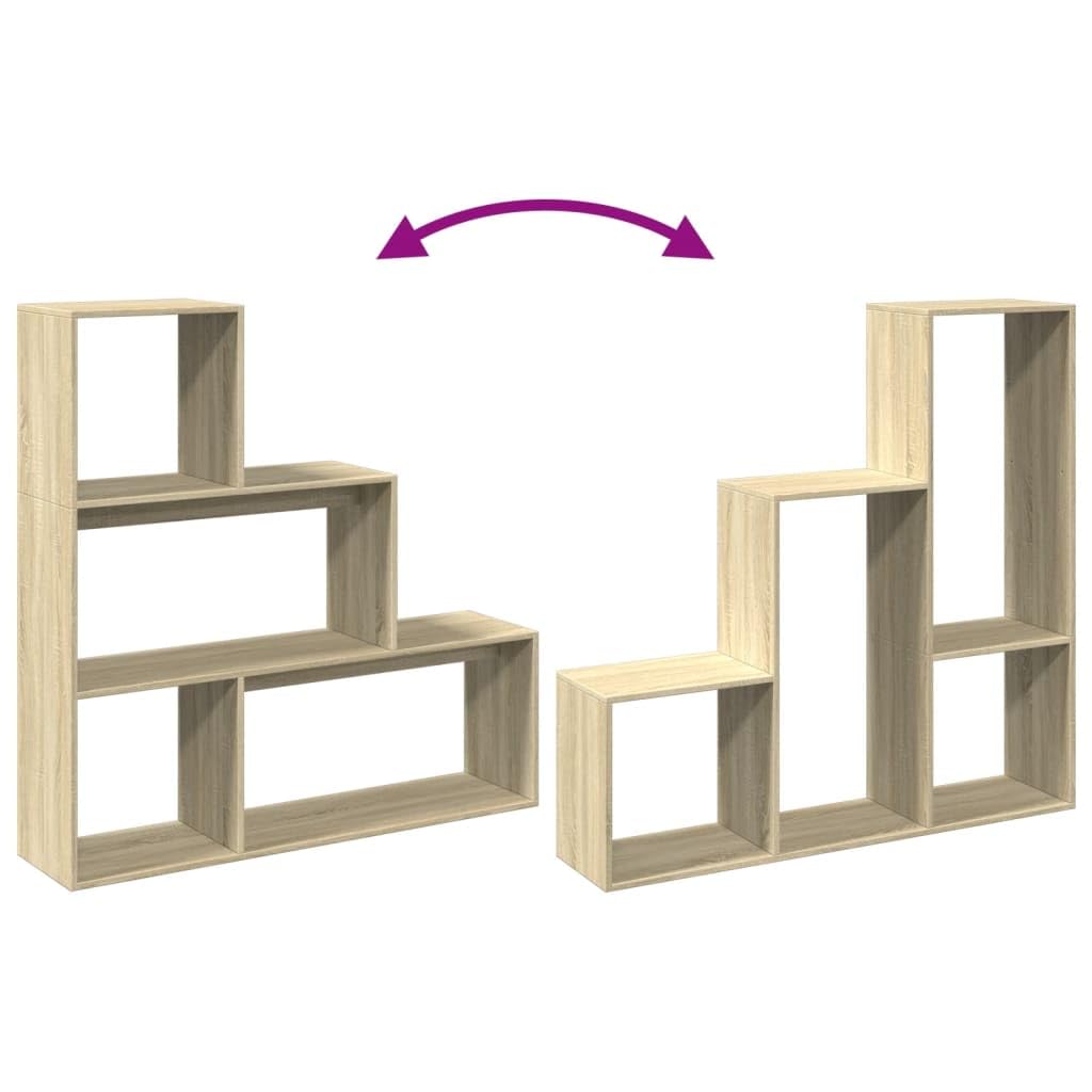Generisch Raumteiler-Bücherregal 3 Stufen Sonoma-Eiche 123x29x123 cm,Möbel,Regalsysteme,Bücherregale Bücherschränke-857987