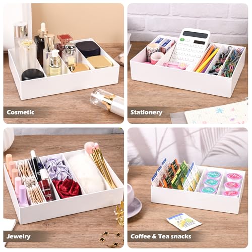 Cable Organizer Box with Wire Ties and Labels, Charger Cable Cord Storage Organizer with Adjustable Compartments, Desk Accessories Storage for Home, Office, Stackable（2Pcs） by zemalun - Image 6