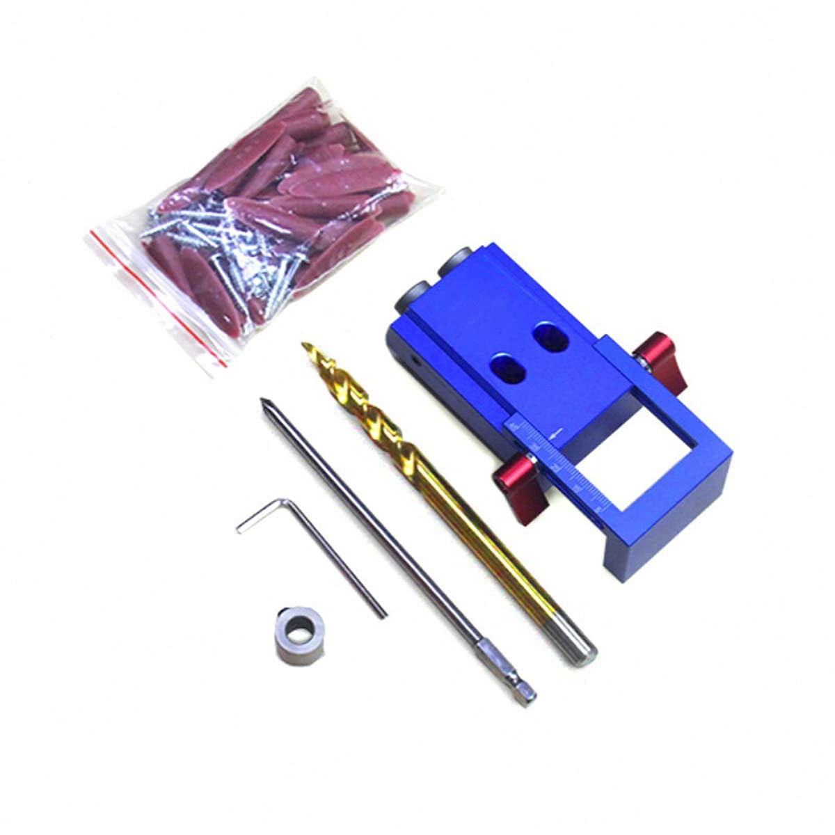 ZTBH Set di Punte da Trapano Kit da jig Frodo Tascabile Mini Stile, Sistema per falegnameria e Step Trapano Accessori Accessori Accessori (Color : Set 1)