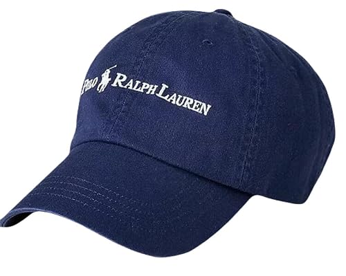 Image of POLO RALPH LAUREN Mens Chino Logo Baseball Cap one Size, Navy, One size