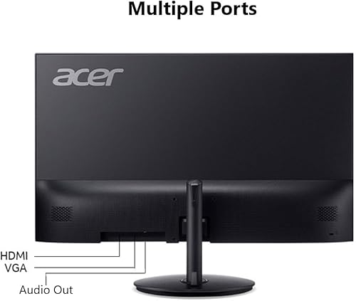 Miniatura 8 de Acer SH242Y Ebmihx 23.8" FHD 1920x1080 Monitor de computadora IPS ultrafino AMD FreeSync 100Hz Altura de marco cerogiroinclinación Soporte ajustable