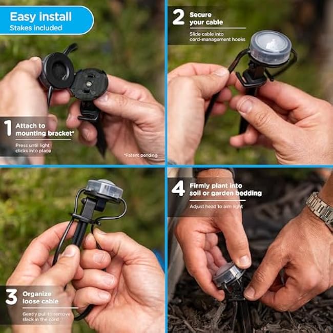 Enbrighten Vibe Eternity Landscape Lights 16.5ft 4 RGBWIC Pathway Lights