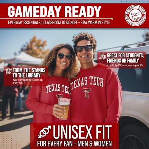 Image of NCAA College Sweatshirt Fleece Crewneck Pullover for Men and Women | Officially licensed NCAA college gameday crewneck pullover - 9 oz fleece lined sweatshirt with arch and logo design