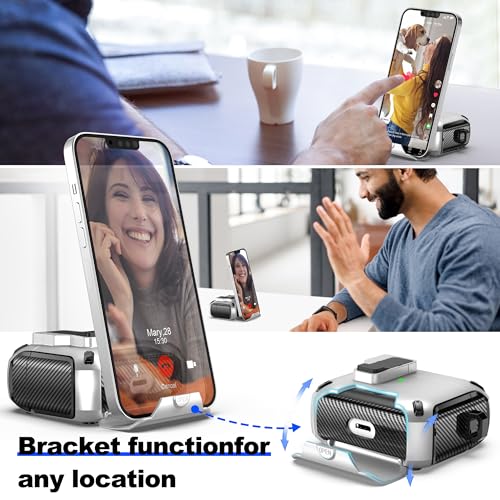 Image of RFUNGUANGO AirPods 3 Case with Lock Magnetic Lid Phone Stand, Silvery