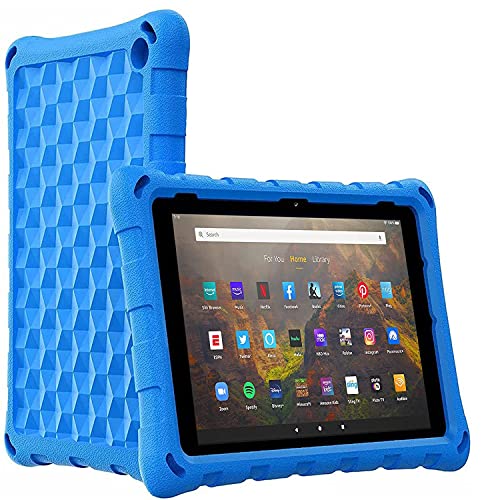 TDA Trading Case for All-New Amazon Fire HD 10 Tablet and Fire HD 10 Plus Tablet (11th Generation, 2021 Released) 10.1" Kid-Proof Lightweight Shockproof Cover [Adult Friendly] [Kids Friendly] (Blue)