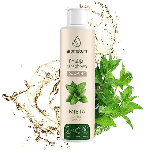 AROMATUM Infusión para Sauna, 250ml Esencia Concentrada con Aceite de Menta, Aceites Esenciales Sauna | BIO Aceites Esenciales Infusión Sauna Natural | Aceite Sauna de Aromaterapia Aroma Intensivo