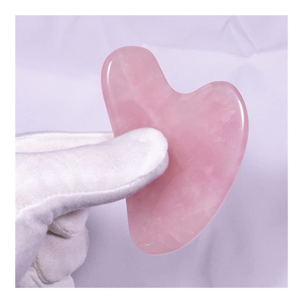 Prezent Gua Sha Skrobanie Narzędzie do masażu Uroda Tajne Azji Kwarc Naturalny Różowy Kwarc Polerowana Zdrowie Relaks Kryształ Talerz Skrobanie do Kolekcji kamieni szlachetnych i kryształów