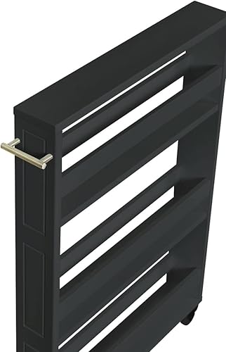 Miniatura 4 de MUSEHOMEINC Despensa de cocina compacta, carrito de almacenamiento extraíble de 3 niveles, estante de despensa enrollable delgado para espacios