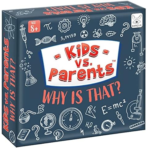 Board Game for Kids and Parents Trivia Games for Kids Quiz Family Games Party Games | Kids vs Parents - Why is That? | Age 8+ Cover