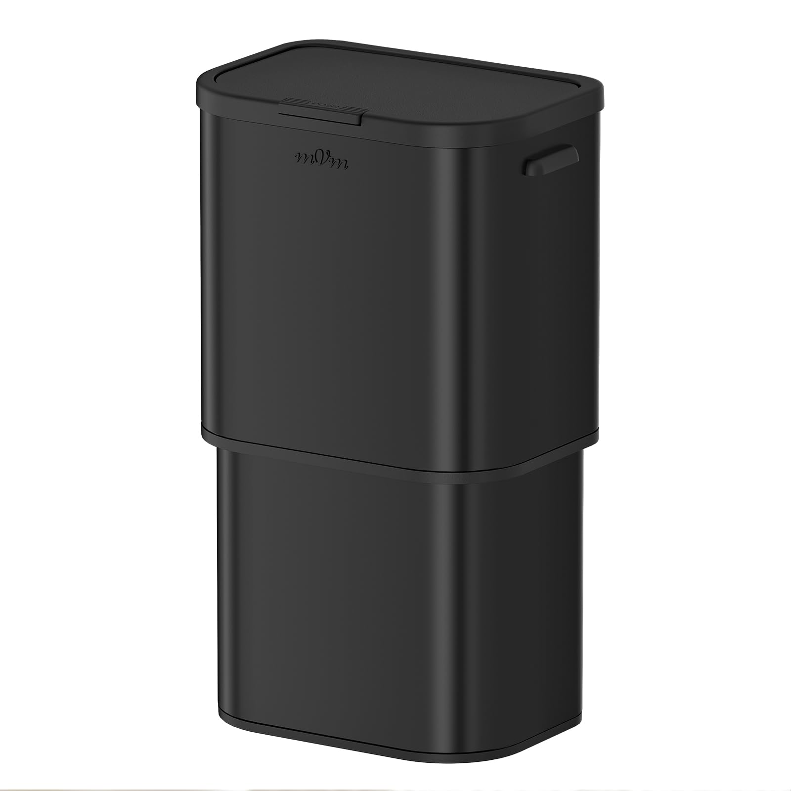 mVm Poubelle de cuisine, 70 L poubelle robuste à pression avec couvercle, fermeture en douceur et reste ouverte, poubelle à pression pour cuisine, bureau, dortoir, maison, chambres