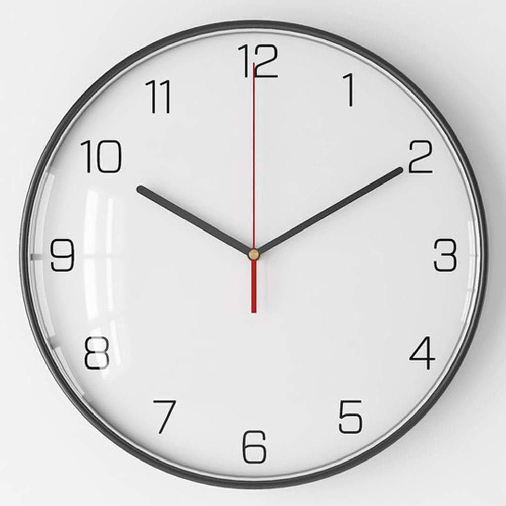 VHKJewE Metal And Glass Arabic Numeral Wall Clock Multicolor 30.5x3.5cm(F)