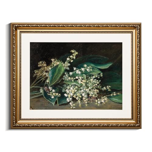 VIYYIEA Gold Framed Wall Art Canvas Print Home Decor Botanical