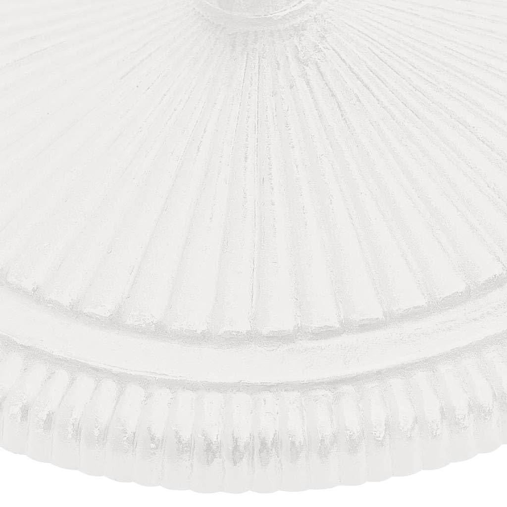 Supporto per ombrellone bianco in ghisa, 45 x 45 x 30 cm, base per asta dell'ombrellone adattatore per 35, 38, 48 mm, giardino, terrazza, stabilità