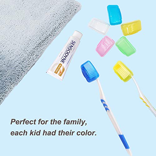 v-top 20 pack travel toothbrush head covers portable toothbrush pod caps case protector for home and outdoor
