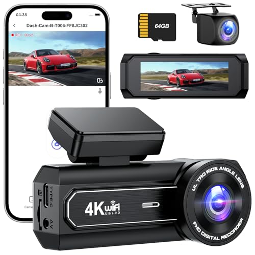 Penemay Dashcam Voiture 4K+1080P B-T006