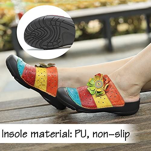 Riutiru Women's Handmade Vintage Ethnic Style Lambskin Sandals and Slippers - Fashion and lightweight Suitable for Any Occasion3