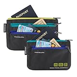 Travelon World Travel Essentials Set Of 2 Currency and Passport Organizers, Graphite