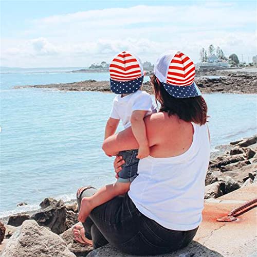 Family Matching 4Th Of July Independence Day Peaked Cap Boy Men Women Girl Star Stripe Summer Baseball Casual Hats (Adult,One Size) #TOP3