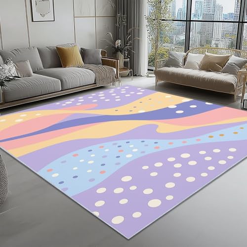 Tapis antibruit violet à poils courts : la solution lavable pour isoler vos sols - 3