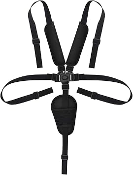 Jinlaili Universal 5 Point Harness Straps, Adjustable Baby Safety Strap Belt with Shoulder Pads and Guarding Pad, Harness Straps for High Chair/Pushchair/Stroller/Pram/Buggy Black