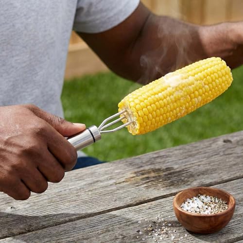 Kartoffelgabel Edelstahl Pellkartoffelhalter Wiederverwendbar Kartoffelstecher FüR Grillabende, KüChen, Camping Und Picknicks 18 X 2 Cm Silber