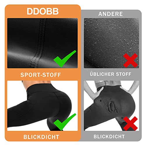 Shape Leggings DDOBB Sport Leggings für Damen mit drei Taschen