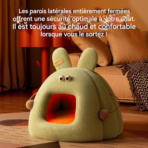 Petite maison pour chat cadeau de Noël mignon forme lapin - 5